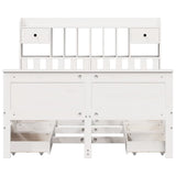Bookcase Bed without Mattress White 160x200 cm Solid Wood Pine 3308916