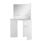 Corner Dressing Table Cosmetic Table Make-up Table White 288451