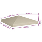 Gazebo Top Cover 310 g/m 3x3 m Beige 44778
