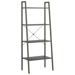 ZNTS 4-Tier Standing Shelf Black 56x35x140 cm 336366