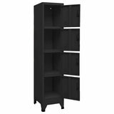 Locker Cabinet Black 38x45x180 cm Steel 339786