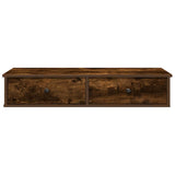 Wall Shelf with Drawers Smoked Oak 100x37.5x19 cm Engineered Wood 859963