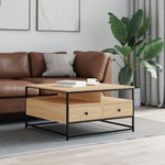 ZNTS Coffee Table Sonoma Oak 80x80x45 cm Engineered Wood 835290