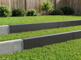 Garden Cover Profile 10 pcs 100 x 5 x 15 cm Steel Black 8012935