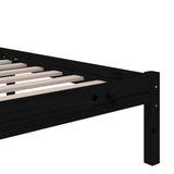Bed Frame without Mattress Black Solid Wood 100x200 cm 814878