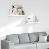 Floating Wall Shelves 2 pcs High Gloss White 80x23.5x3.8 cm MDF 323752