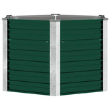 Garden Raised Bed Galvanised Steel 129x129x77 cm Green 44857