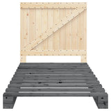 Bed Frame without Mattress Grey 100x200 cm Solid Wood Pine 3281563