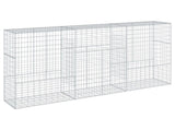 Gabion Basket with Cover 300x50x150 cm Galvanised Iron 3295156