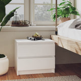Bed Cabinets 2 pcs White 50x39x43.5 cm Engineered Wood 806194