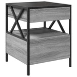 ZNTS Coffee Table with Infinity LED Grey Sonoma 40x40x51 cm 847720