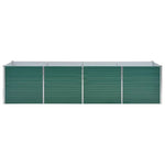 ZNTS Garden Raised Bed Galvanised Steel 320x80x77 cm Green 44845