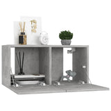 7 Piece TV Cabinet Set Concrete Grey Engineered Wood 3079091