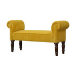 Mustard Velvet Bench IN780