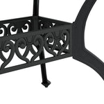 ZNTS 5 Piece Garden Dining Set Black Cast Aluminium 3216317