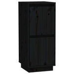 Sideboards 2 pcs Black 31.5x34x75 cm Solid Wood Pine 813389