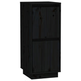 Sideboards 2 pcs Black 31.5x34x75 cm Solid Wood Pine 813389