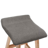 Bar Stools 2 pcs Dark Grey Fabric 249577