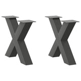 Coffee Table Legs X-Shaped 2 pcs Anthracite 50x cm Steel 4012958