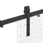 Sliding Door Hardware Kit 213.5 cm Steel Black 4009711
