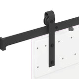 Sliding Door Hardware Kit 213.5 cm Steel Black 4009711