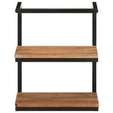 Wall Shelf 40x30x50 cm Solid Wood Acacia and Iron 372749