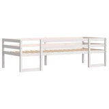 Kids' Bed Frame without Mattress White 90x190 cm Single Solid Wood Pine 846868