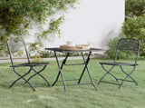 Garden Dining Set Anthracite Expanded metal mesh Small Foldable 3084715