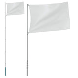 Telescopic Flagpole Silver 5.55 m Aluminium 153563