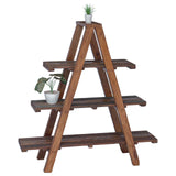 Folding Rack Brown 79.5 x 35 x 112 cm Solid Reclaim Wood 42012404