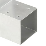 Post Connectors 4 pcs L Shape Galvanised Metal 71x71 mm 145454