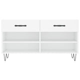 Shoe Bench White 102x35x55 cm Engineered Wood 829732