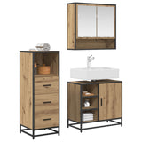 Bathroom Furniture Set 3 pcs Artisan Oak Engineered Wood 3402370