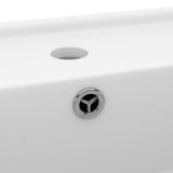 Luxury Basin Overflow Square Matt White 41x41 cm Ceramic 146943