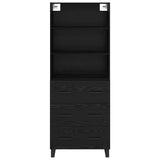 Highboard with Drawer 2 pcs Black Oak Engineered Wood 3416127