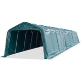 Removable Livestock Tent PVC 550 g/m 3.3x16 m Dark Green 3055651