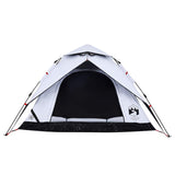 Camping Tent Dome 4-Person White Blackout Fabric Quick Release 4004184