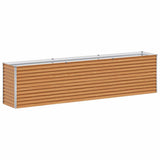 Garden Raised Bed Light Brown 290 x 50 x 68 cm Galvanised Steel 42017354