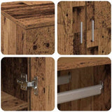 Highboard with Shelf Old Wood 80 x 39 x 178 cm Engineered wood 3365570