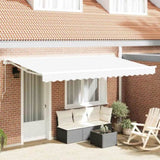 Retractable Awning Manual White 400x200 cm Fabric 3329865