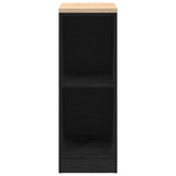 ZNTS Garage Storage Cabinet Black 30x51x85 cm Solid Wood Pine 860527