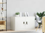 Storage Cabinet White 90 x 40 x 70 cm Steel 891639