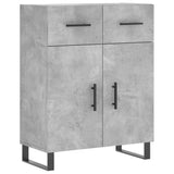 Highboard Concrete Grey 69.5x34x180 cm Engineered Wood 3198173