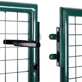 Fence Gate Steel 300x100 cm Green 42979