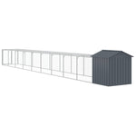 Chicken Cage with Run Anthracite 117x1017x123 cm Galvanised Steel 3189072