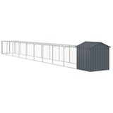 Chicken Cage with Run Anthracite 117x1017x123 cm Galvanised Steel 3189072