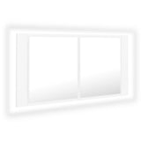 LED Bathroom Mirror Cabinet White 90x12x45 cm Acrylic 804972