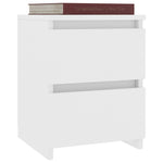 Bedside Cabinets 2 pcs White 30x30x40 cm Engineered Wood 800514