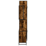 3 Piece Bathroom Furniture Set Smoked Oak Engineered Wood 3301102