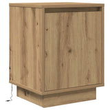 Bedside Cabinets with LED Lights 2 pcs Artisan Oak 38x34x50 cm 861282